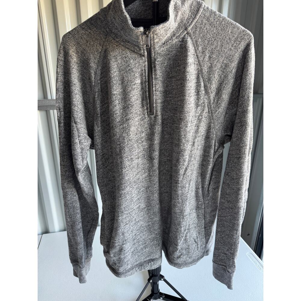 Lucky Brand 3/4 zip top gray M EUC